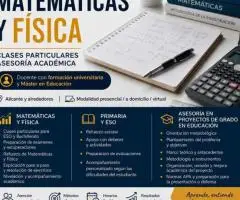 PROFESOR DE MATEMÁTICAS Y FÍSICA | CLASES PARTICULARES Y ASESORÍA